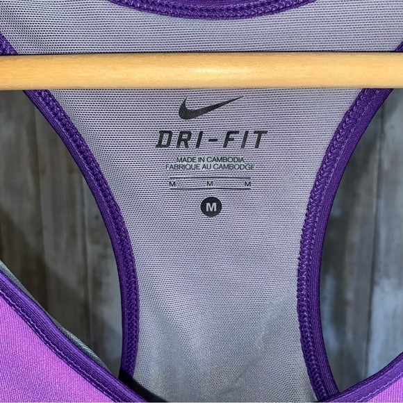 Nike Purple Fitted Tank W/ Built In Bra - Picture 6 of 6